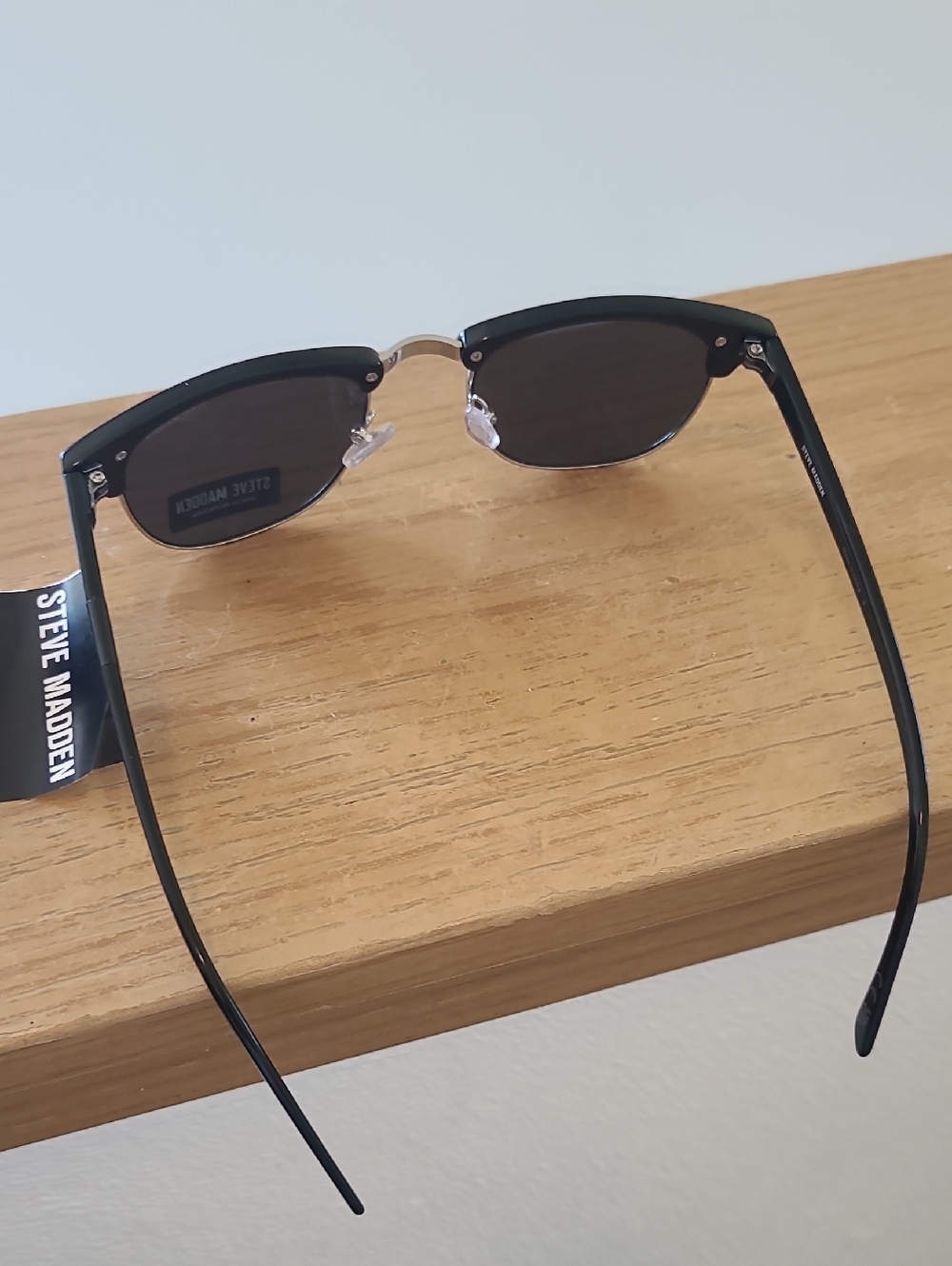 Steve Madden Black and Silver Semi-Rim Sunglasses - Picture 5 of 5